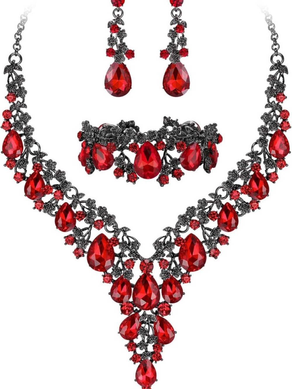 Elegant Bridal Jewelry Set: Wedding Necklace & Earrings for Women, Perfect Gift